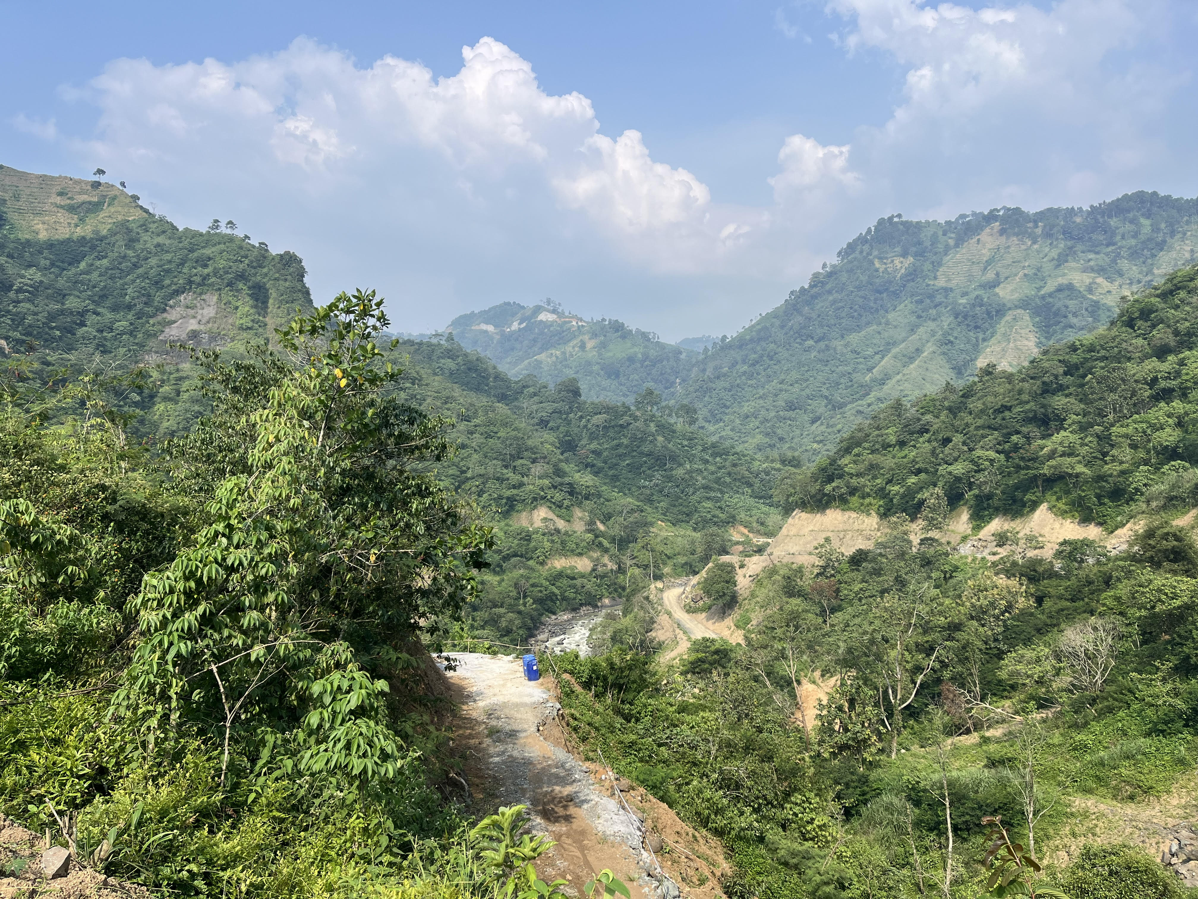 Hydro dam construction site, Java, Indonesia